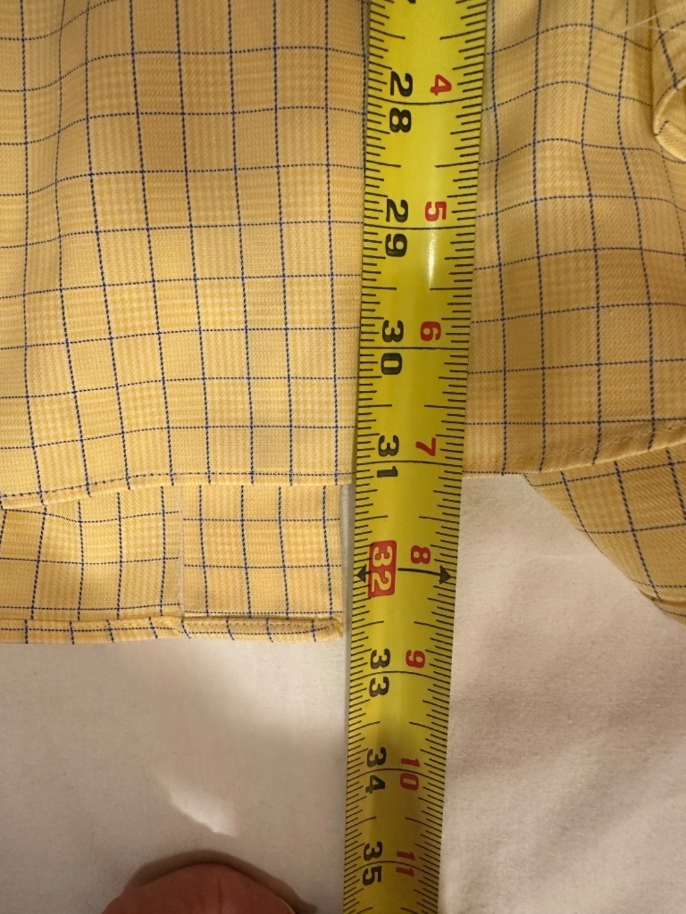 Orvis, L, yellow with blue checks men shirt - Picture 6 of 8